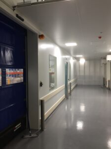 Hallway with decontamination station image
